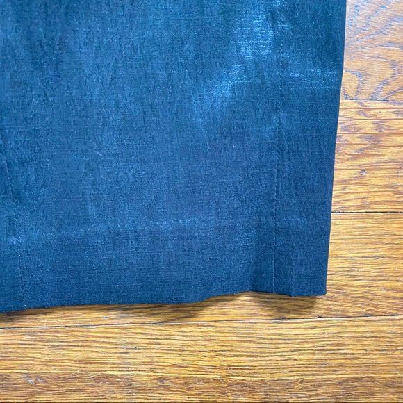 Calvin Klein black sateen deep V neck sheath Midi Dress size 2 - Picture 4 of 9